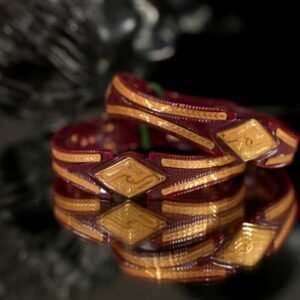 22KT Gold Classy Maroon Pola Bangle