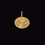 22KT Gold Round-shaped Exquisite Design Pendant