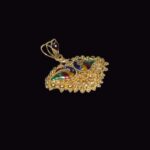 22KT Gold Twin-peacock Pendant